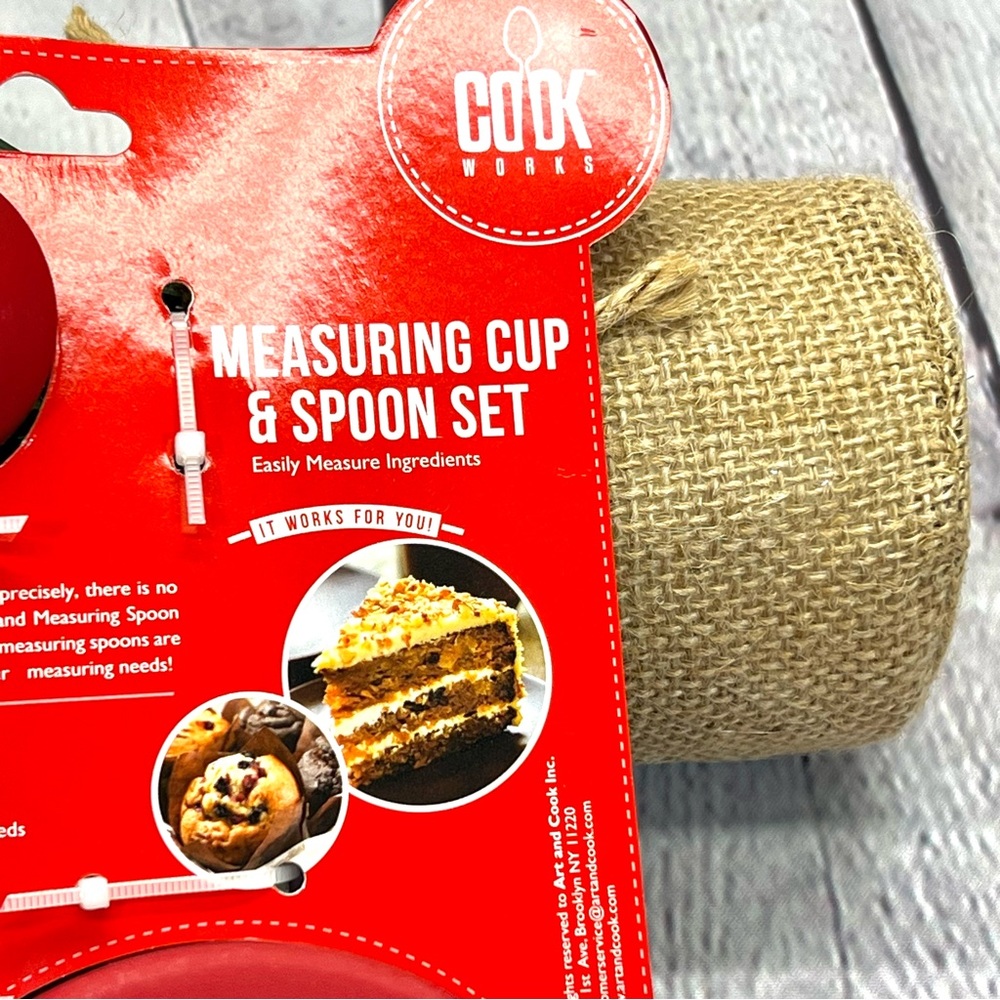 COOK WORKS Measuring Cup & Spoon Set-RED - Picture 7 of 9